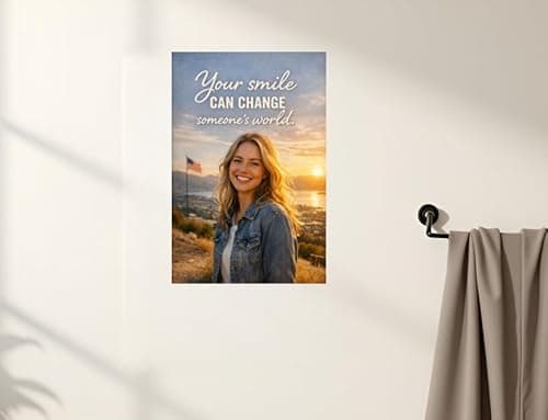 Your Smile Can Change Someone's World Metal Tin Sign Inspirational Quote Motivational Wall Decor 8x12 Inch Iron Art Plaque Sunset Landscape Positive Decor - Thumbnail 2