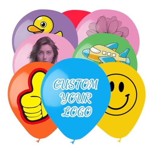 12 Inch 2.3g Customized Advertising Balloons - Personalized Monochrome Logo and Text - Perfect for Birthday Parties, Weddings, and Company Celebrations (500) - Thumbnail 2
