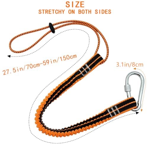 KKIKK 2 Pack Retractable Tool Lanyard - Secure Your Tools with Ease - Thumbnail 2