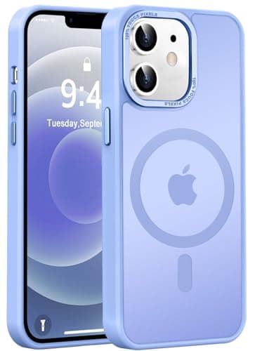 Newfuture Designed for iPhone 12 Case/iPhone 12 Pro Case with Magnetic [13 FT Military Drop Protection] [Compatible with Magsafe] Translucent Shockproof with Anti-Fingerprint Phone Case, Blue