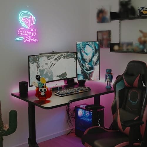Gameneon Game Zone Neon Sign Gaming Neon Signs for Wall Decor Led Light Boys Bedroom Teen Man Cave Party Bar Playroom Gamer Light Up Sign for Decoration Gamer Lover Gifts - Thumbnail 3
