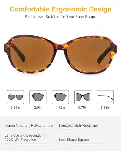 JOLISU 3 Pack Reading Sunglasses for Women, Sun Readers Glasses Spring Hinge Outdoor Sunglasses With UV400 Protection(2.50) - Thumbnail 2