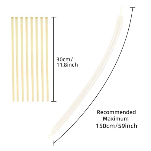 260 Long Balloons 200 Pack Thickening Twisting Animal Balloons for Animal Shape, Magic Clown Props, Birthday, Weddings & Christmas Party Decorations (Clear) - Thumbnail 2