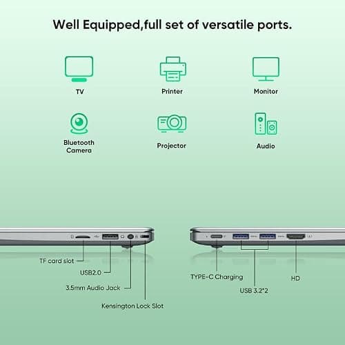 VIGSENUP15.6 Full HD Laptop,16GB RAM,256GB SSD,6500Y Processor,Work,Office - Thumbnail 5