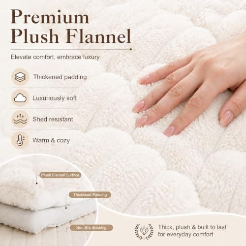 NILUOH Couch Cover for Dogs Washable, Thick Flannel Couch Cover for Sofa, Furniture Cover for Pets with Non Slip and Elastic Straps, Suitable for Sectional Sofa/Loveseat (White, 27.6" x 59") - Thumbnail 6