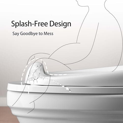 R&T Potty Training Seat for Boys and Girls, Fits Elongated Toilets, Anti-Slip Rubber and Splash Guard, Easy for Toddler Potty Training，Kids Toilet Seat - Thumbnail 2