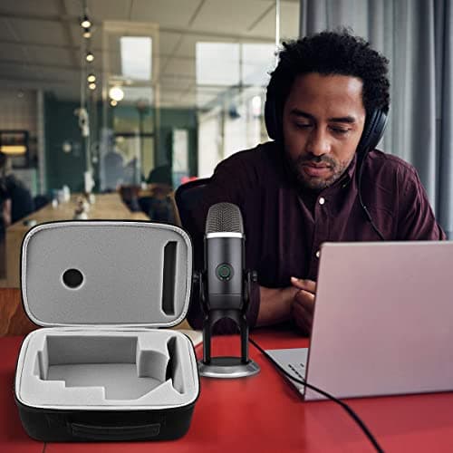 Comecase Travel Case Compatible with Blue Yeti/for Yeti Pro Microphones - Shock-Absorbent Hard Shell with Custom Foam Insert for Podcast, Streaming & Studio Gear (Bag Only) - Thumbnail 6