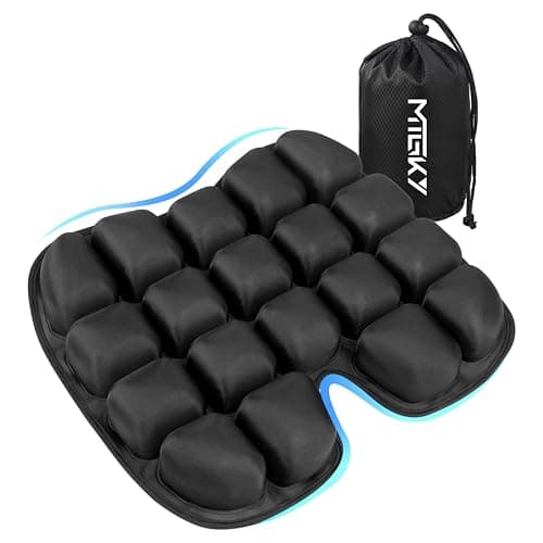 Travel Seat Cushion for Airplane,Portable&Adjustable Air Seat Cushion,Inflatable Cushion for Travel,Coccyx Tailbone Pain Relief Chair Pad - Image 1