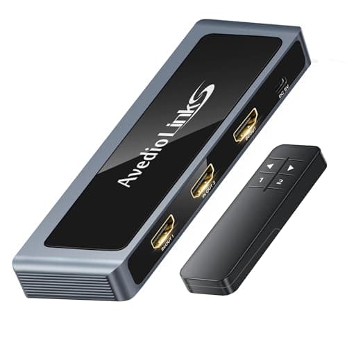 avedio links 8K HDMI 2.1 Switch 4K@120Hz 8K@60Hz, Bi-Directional 2 in 1 Out HDMI Switcher with Remote, Aluminum HDMI Splitter 2 in 1 Out Ultra HD Compatible with PS5 Xbox Fire Stick and More (Grey)