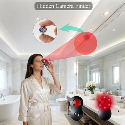 KAXYUYA Hidden Camera Detector, Bug Signal Detector, GPS Tracker Finder, RF Listening Device Scanner, High Sensitivity, Portable Security Tool for Travel, Hotel, Home & Office - Thumbnail 4