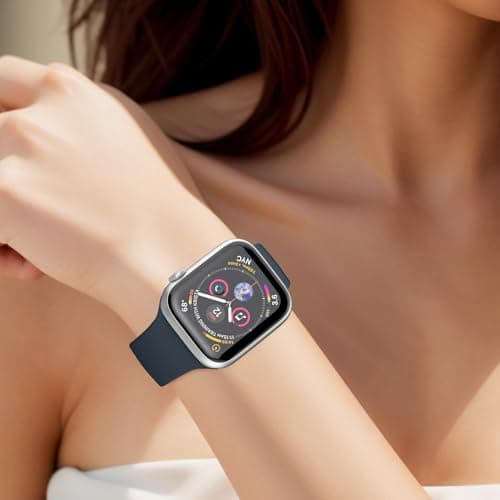 Sport Band Compatible with Apple Watch Bands 40mm 38mm 41mm 42mm 44mm 45mm 49mm for Women Men,Soft Silicone Waterproof Replacement Strap for Apple Watch Series 11 10 9 8 7 6 5 4 Ultra 3 2 1 SE - Thumbnail 4