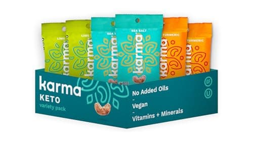 Whole 30 Variety Pack Cashews by Karma Nuts, Whole, Roasted, Vegan, Zero Sugar, Non GMO, Gluten Free, Low Carb, Low Calorie, Everyday Nut Snack, 1.5 Ounce (6 Snack Packs) - Image 1