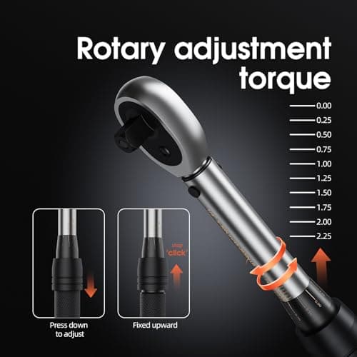 DSBYKJ 17 Piece Small Torque Wrench Set (5-30nm), 1/4" Drive Click, 72 Teeth Bidirectional Torque Wrench, ±3% Accuracy，Professional Tool Set for Bicycles and Motorcycles - Thumbnail 3