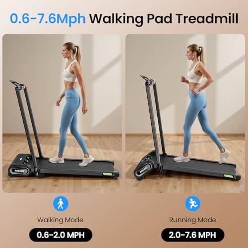 FINEHORSE Walking Pad Treadmill with 13% Auto Incline, 6 in 1 Under Desk Treadmill, 6-Level Incline Treadmills, 2.5HP Portable Treadmills for Home with 330LBS Capacity, LED Display, Remote Control - Thumbnail 6