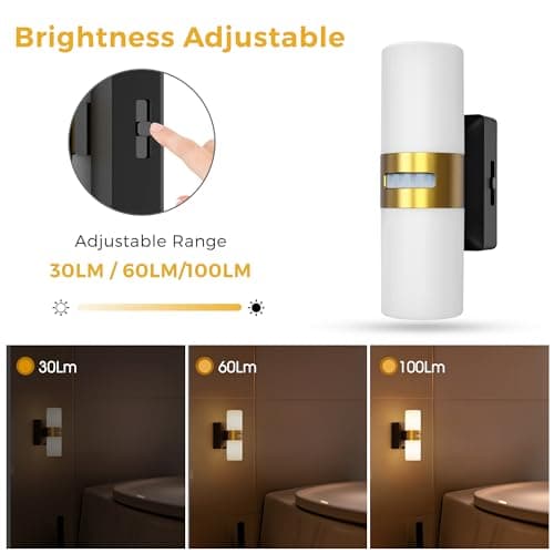 L LOHAS LED Motion Sensor Night Light, Rechargeable Battery Night Light, Cordless LED Wall Lights,Adjustment Brightness, Nightlight for Bedroom Hallway Kitchen 1PACK - Thumbnail 3