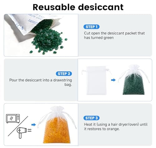 Qacoczme 3D Printing Filament Storage Box with air-Tight connectors and Filament Spool Holders - Filament Dry Box for Filaments Sealing and Protection with Desiccant & Label (5.8L,4Pack) - Thumbnail 4