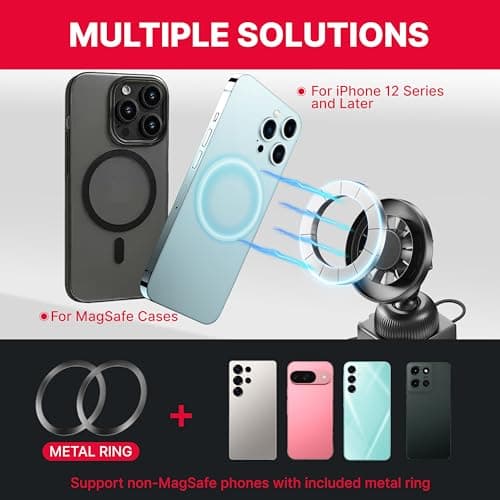 Magnetic Phone Holder Compatible with Peloton Bike&Bike Plus, Magnet Phone Mount Compatible with MagSafe, with Adjustable Strap for Bike Accessories, Gym Equipment, Treadmill, Stroller, Shopping Cart - Thumbnail 4
