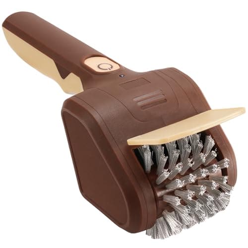 Lrly Electric Grill Brush for Outdoor Grill, Cordless Electric BBQ Grill Cleaner, Rechargeable Grill Cleaning Stainless Steel Brush, Grill Scraper, BBQ Accessories Brown - Image 1