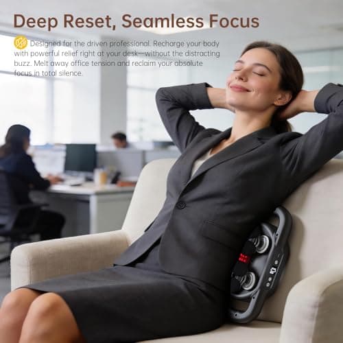 AdamPark 12-Head Deep Tissue Massager Gun, Electric Muscle Massager Handheld Massage Gun with 9 Modes Quiet Massager for Back Pain Full Body Muscle Pain Relief, Ideal Gifts for Women, Men - Thumbnail 4