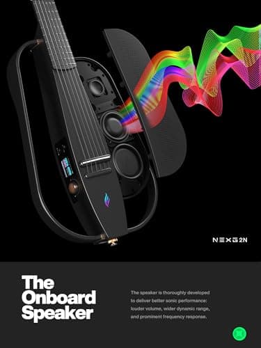 Enya Acoustic-Electric Carbon Fiber Classical Nylon String Travel Guitar NEXG 2N with 50W Wireless Speaker, Thickened Gig Bag, Footswitch Pedal, Charging Cable, Adjusting Wrench - Thumbnail 3