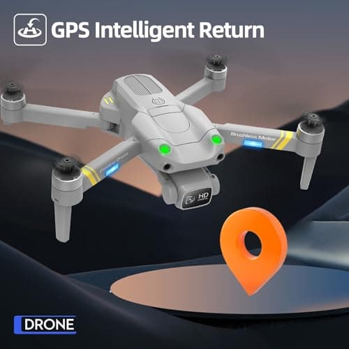 Bingchat 2025NewUpgraded Fall-resistant Brushless GPS Drone with Camera 2K for beginners, 34 Minutes, Auto Return Home, Follow Me, Circle Fly, Tracking Fly, Cool Flash Lights, GPS Hover, Speed Adjust, under 250g - Thumbnail 2