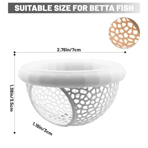 Ptazucv Aquarium Floating Betta Fish Skins, Suitable for Fighting Fish, Shrimp, and Small Fish Multi-Functional Hammock, Aquarium Hiding Feeding Decorative Accessories (White) - Thumbnail 5