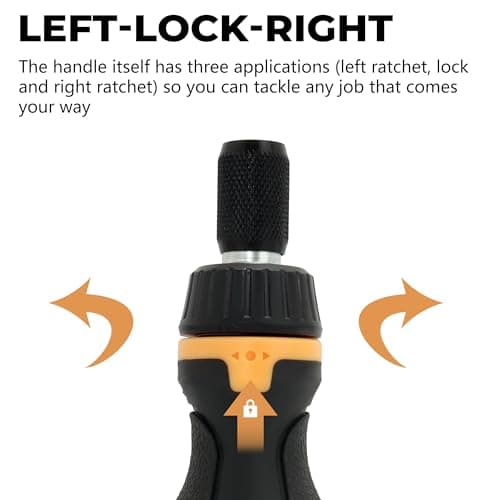 MulWark 63PC Magnetic Ratcheting Screwdriver Bit Set – Multibit Screw Driver with Screwdriver Bits Slotted, Torx, Hex, Pozi, Philips, Square; Nut Driver Set for SAE and Metric – Christmas Gift - Thumbnail 5