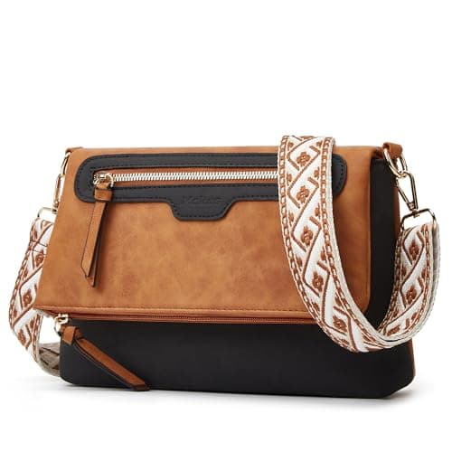 Makes Crossbody Bags for Women, Lightweight Medium Crossbody Purse, Soft Suede Leather Women's Shoulder Handbags for Shopping or Travel - Image 1