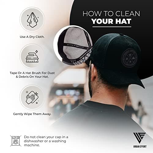 Urban Effort Tucker Hats for Men - Mesh Back Cap Women Baseball Hat 5-Panel-Great Baseball Snapback Closure for Hunting & Hiking - Thumbnail 6
