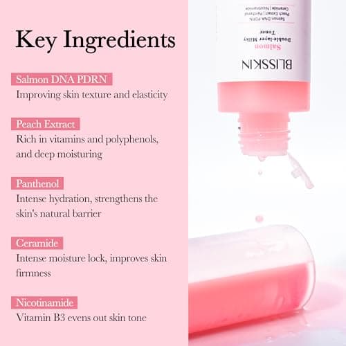 Salmon Double-Layer Milky Toner, Low-Irritation Double Layer Toner for Glass Glow Skin with Peptide, Even Skin Tone, Radiance, Hydration, 150ml - Thumbnail 4