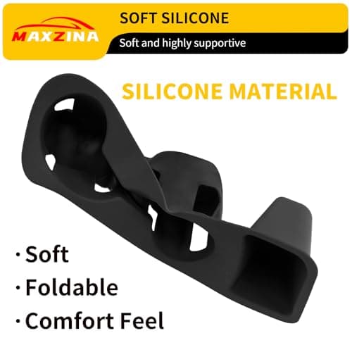 Maxzina Cup Holder Compatible with 2022-2025 2026 Ford Maverick Cup Holder Silicone Insert Center Console Cup Holder Silicone Black Bottle Holder Interior Decoration for 2024 Maverick Accessories - Thumbnail 3