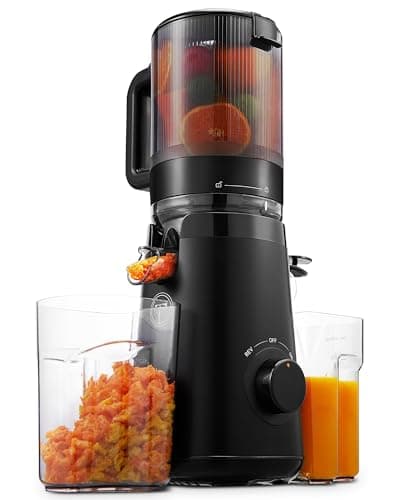 TUUMIIST Juicer Machines, Cold Press Juicer with 5.3" Extra Large Feed Chute Fit Whole Fruits & Vegetables Easy to Clean, High Juice Yield, BPA Free (Black) - Image 1