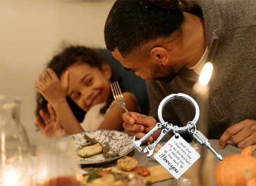 Personalized Fathers Day Gift from Daughter/Wife,Funny Dad Keychain for Dad/Stepdad,Cool Keychain for Men,Dad Birthday Gifts - Thumbnail 3
