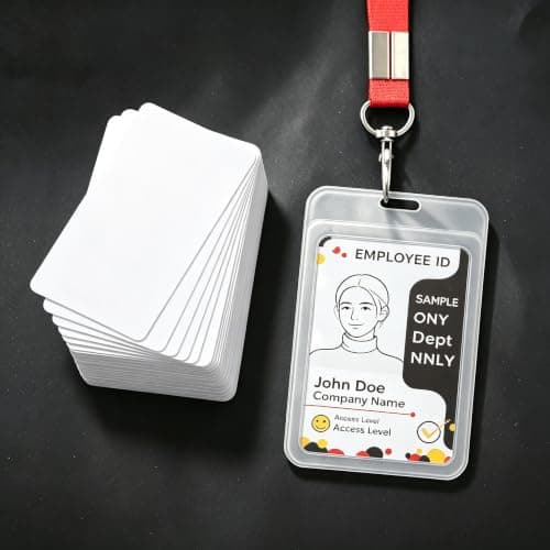 250 Pack Premium Blank PVC ID Cards CR80 30 Mil Credit Card Size White Plastic Badge Cards Double-Sided Printable Compatible with Most Photo ID Card Printers - Thumbnail 4