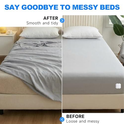 USUAUU 4Pcs Twist-Lock Bed Sheet Holders & Corner Grippers, Universal Fit All Mattress Sizes, No-Clip Design Stops Shifting for Tight Fit, Easy Installation - Thumbnail 4