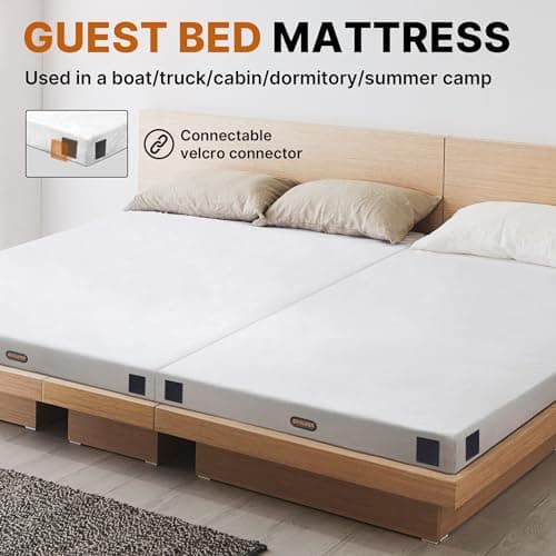 Floor GAIALOOP Memory Foam Car Camping Bed Glamping Roll Up Futon Mattress, Japanese Floor Sleeping Mat Camp Cot Mattress Pad Travel Guest Side Sleepers [Twin XL: 80 * 38 * 3''] - Thumbnail 3