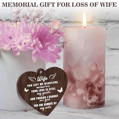 Boiveco Memorial Gifts for Loss of Wife, Sympathy Gift for Loss of Wife Memorial Picture Frame, In Memory of Wife Grief Remembrance Bereavement Gifts for Loss of Wife, Display Two 4x6 Photos - Thumbnail 2