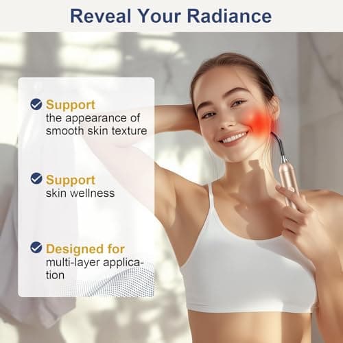 Red Light Therapy and Near Infrared Light Therapy Device, Portable Handheld LED Facial & Body Care Cold Sore Wand with 660nm 810nm 850nm 940nm Wavelengths, for Joints & Muscles Wellness Support - Thumbnail 5