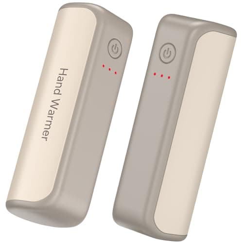 Hand Warmers Rechargeable 2 Pack, Magnetic Electric Hand Warmer 3 Settings Portable Pocket Heater 360°Heating, Gifts for Men Women Camping,Hunting,Golf,Travel Essentials (White) - Image 1