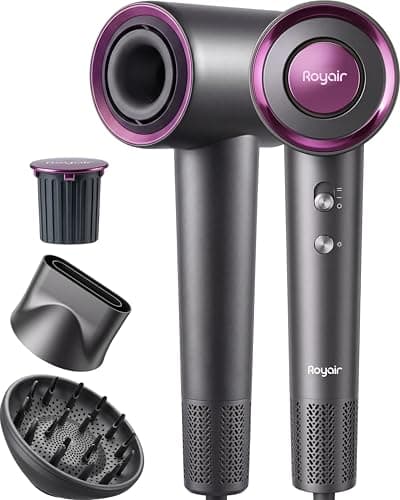2-in-1 Hair Dryer & Fragrance Essence Capsule, 110,000 RPM High-Speed 1200W Ionic Blow Dryer with Brushless Motor, Intelligent Heat Control, Lightweight, Low Noise with Magnetic Nozzle