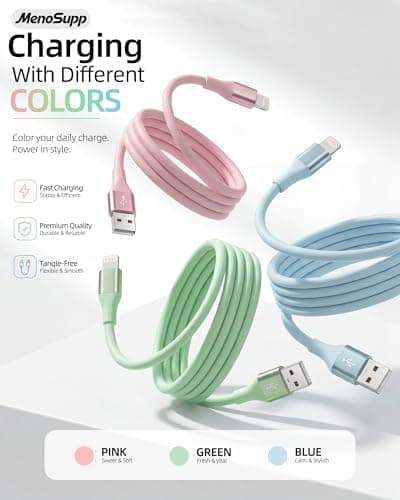iPhone Charger 3Pack 10 FT Apple MFi Certified Lightning Cable Fast Charging iPhone Charger Cord Compatible with iPhone 14 13 12 11 Pro Max XR XS X 8 7 6 Plus SE iPad and More - Thumbnail 2