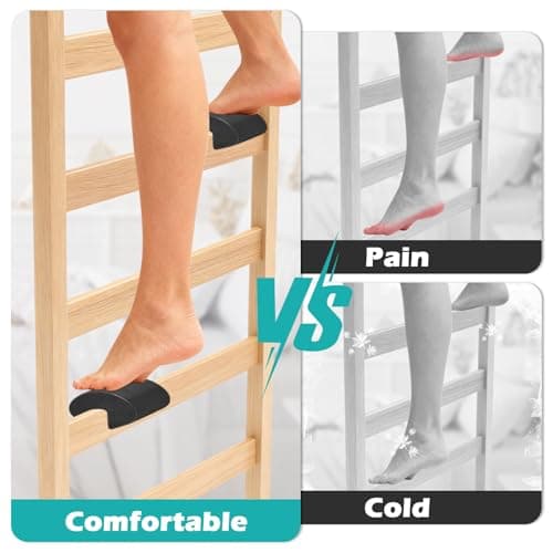 Ligebul 2 Pcs EVA Bunk Bed Ladder Pads, Dorm Bed Ladder Foot Support, Anti-Slip Loft Steps for College Safe and Comfortable Climbing, Fit College Dorm Beds Bunk Step Pads-Black - Thumbnail 4
