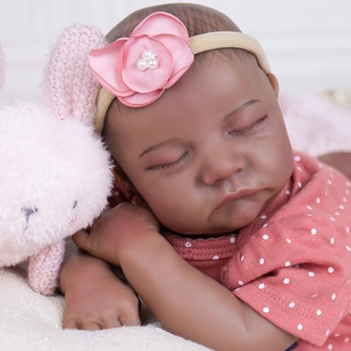 Milidool Reborn Baby Doll Black Girl ?18-Inch Realistic Lifelike African American Newborn Handmade Doll with Real Life Soft Weighted Body and Accessories ?Gift for Kids Ages 3 and Up - Thumbnail 2