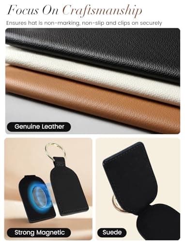 Niveaya Magnetic Hat Clip for Travel, Strong Magnet Holder for Hats, Chic Hands-Free Travel Essentials for Beach Cruise Vacation, Secures Hats on Tote Bags Purse Backpacks Luggage, 1-Pack Black - Thumbnail 3