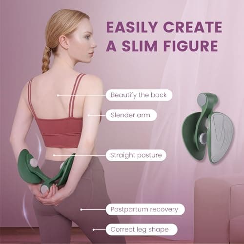 35lb Fixed-Resistance Inner Thigh Exerciser, Balanced Center-of-Gravity Hip & Leg Trainer for Women & Men, Easy-to-Use Lower Body & Pelvic Floor Workout Equipment for Home Gym (Dark Green) - Thumbnail 4