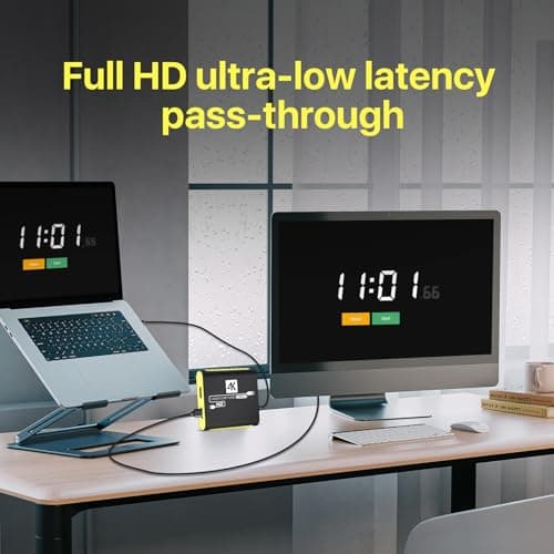 SUDTREEV HDMI Capture Card for Nintendo Switch 2, 1080P 60FPS, Yellow - Thumbnail 4
