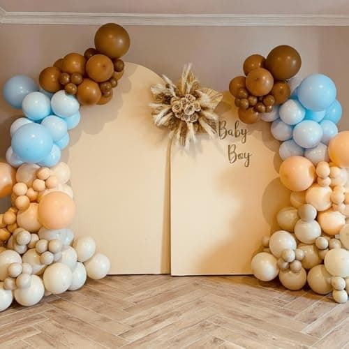 Brown and Gold Balloons, 60Pcs 12 Inch Brown Tan Nude Sand White Gold Confetti Balloons for Boho Neutral Bear Baby Shower Gender Reveal Wedding Birthday Party Decorations - Thumbnail 4