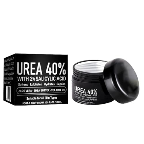 IOIOTCO Urea Cream 40% Plus 2% Salicylic Acid, Foot and Hand Moisturizing Cream for Dry Cracked Heels, Callus & Dead Skin Remover, Hydrating Exfoliating Cream with Aloe, Tea Tree, and Hyaluronic Acid - Image 1