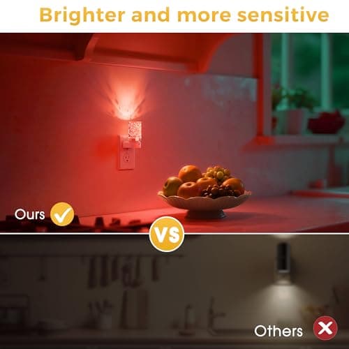 L LOHAS LED Night Light, Night Lights Plug into Wall, Color Changing Nightlight RGB with Dusk to Dawn Sensor, for Halloween, Christmas, Holiday, Hallway Bedroom Kids Room, 2 Pack - Thumbnail 6