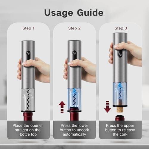 Electric Wine Opener Rechargeable, BABONIR 6-in-1 Wine Gift Set - Thumbnail 6